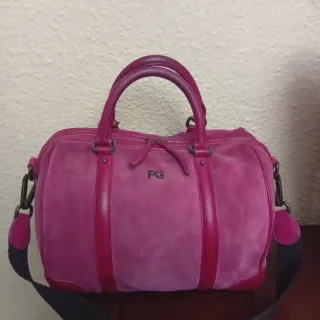 Bolso Purificación García ante piel fucsia