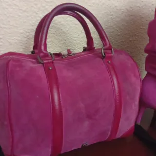 Bolso Purificación García ante piel fucsia