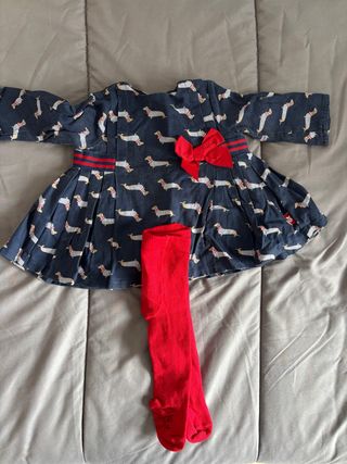Conjunto niña vestido y medias Tutto PIccolo