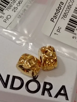 Pandora clip cuori intrecciati oro