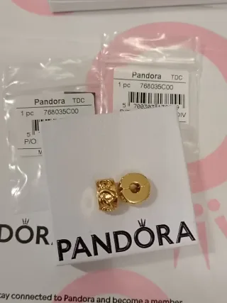 Pandora clip cuori intrecciati oro