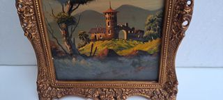 Pietro Angelini Dipinto a olio incorniciato che ra