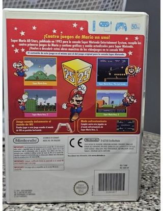 JUEGO Wii Super Mario All Stars con Super M\xe1rio Hist\xf3ria CD