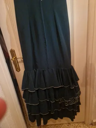 Traje Flamenca Verde Volantes