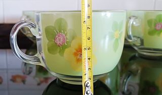 6 Tazas Jumbo Vidrio ARC France Flores