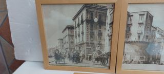 5 Quadri Incisione Napoli Vecchia