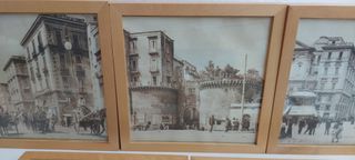 5 Quadri Incisione Napoli Vecchia