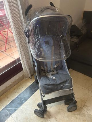 Cochecito Bebe Maclaren Gris y Azul