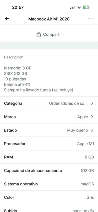 MacBook Air 13 Plata