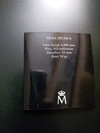 Moneda 2000 Pesetas Plata