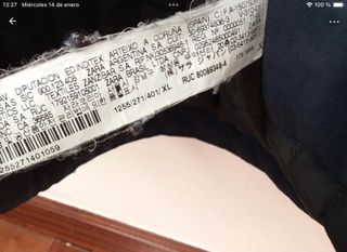 Chaqueta de invierno TRF negra