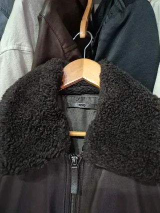 Chaqueta Piel Mango Man Talla L Marrón