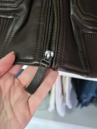 Chaqueta Piel Mango Man Talla L Marrón