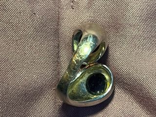 Anillo Plata Vintage Cristal Azulmarino