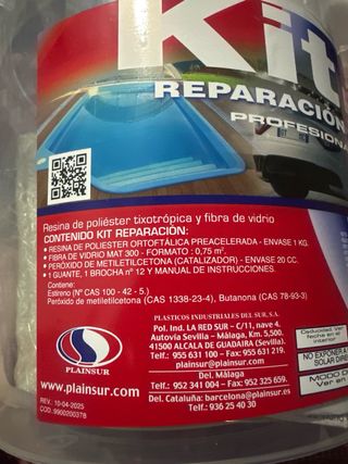 Kit de reparación AC resina fibra de vidrio