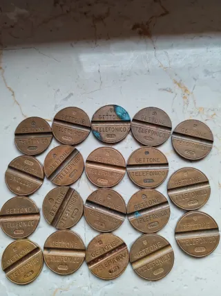 Lotto 19 Gettoni Telefonici Originali Anni '70