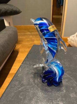 Figura Delfín Cristal Azul