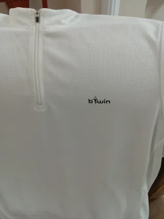 Maillot Ciclismo Btwin Hombre Blanco.XXL
