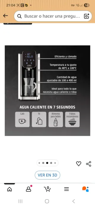 Calentador de agua rápido 40-100°C