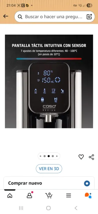 Calentador de agua rápido 40-100°C