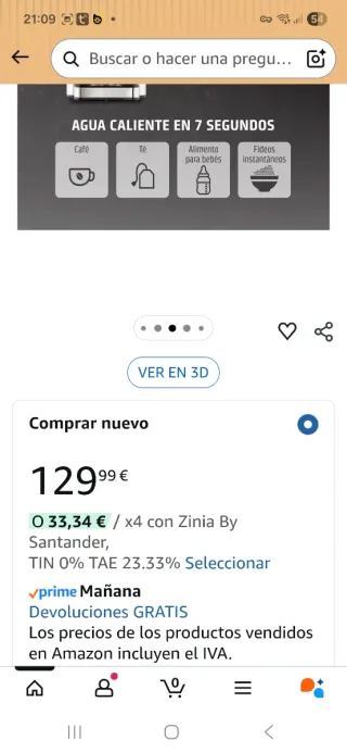 Calentador de agua rápido 40-100°C