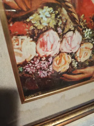 Dipinto donna con fiori