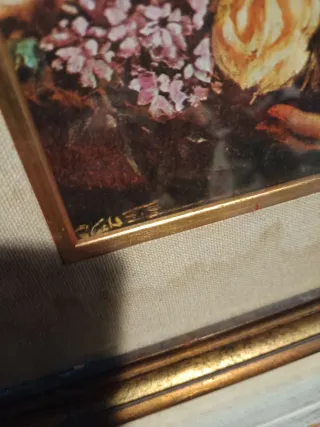 Dipinto donna con fiori