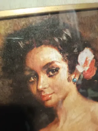 Dipinto donna con fiori