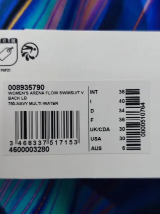 Traje de baño Arena V-back LB mujer