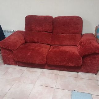 Sofá 2+3 plazas rojo