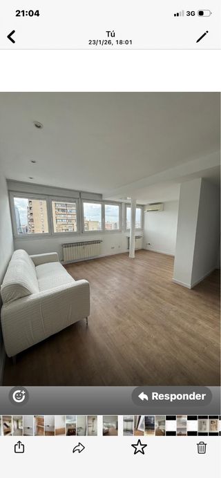 Sofá blanco de tela Recoger en Madrid