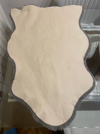 Alfombra de pelo gris antracita