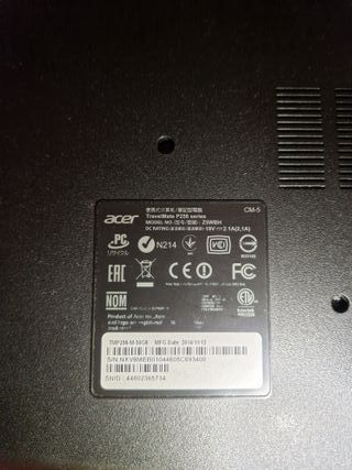 Portátil Acer i5 8GB RAM SSD