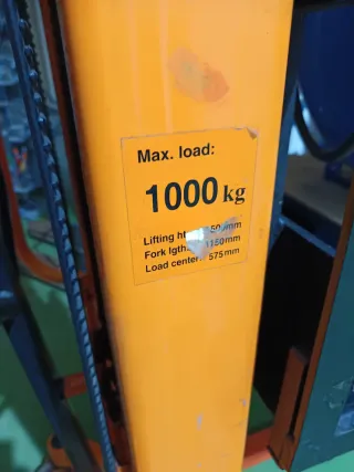 Transpaleta Hidráulica Elevadora Naranja