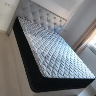 Canapé abatible cama madera y tela