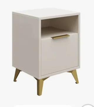 Dos Mesitas Noche Beige Patas Doradas