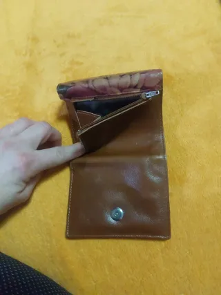 Cartera de cuero Marruecos floral