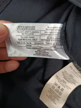 Polo Burberry Azul y Blanco Talla XL