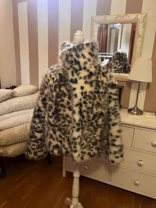 Abrigo de pelo estampado
