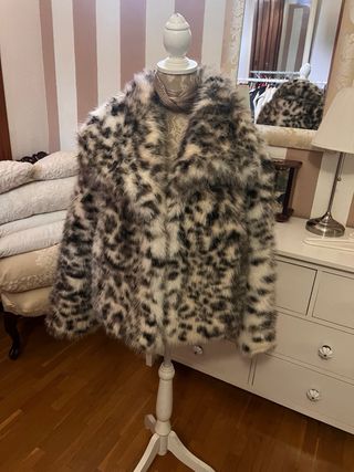 Abrigo de pelo estampado