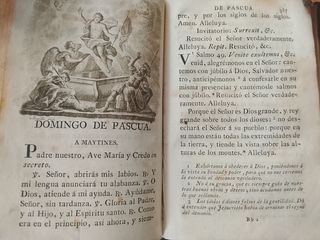 Libro antiguo, oficio de la Semana Santa ilustrado