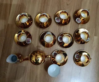 Juego 10 Tazas Té Porcelana