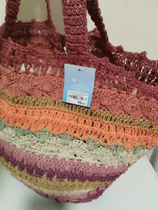 Bolso Baly Capazo Color Rosa y Morado