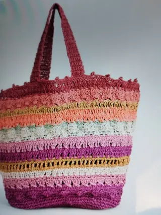 Bolso Baly Capazo Color Rosa y Morado