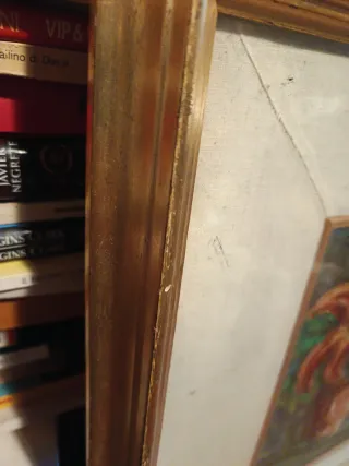 Dipinto fiori con paspartu