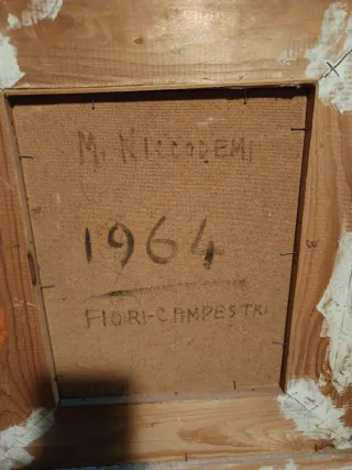 Dipinto fiori con paspartu