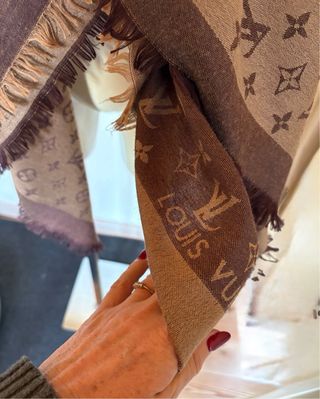 Sciarpa Louis Vuitton Monogram Marrone