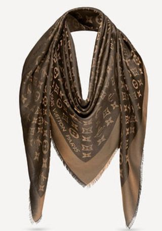 Sciarpa Louis Vuitton Monogram Marrone