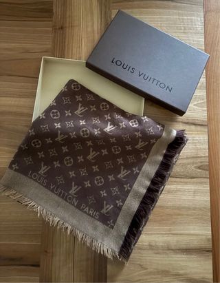 Sciarpa Louis Vuitton Monogram Marrone