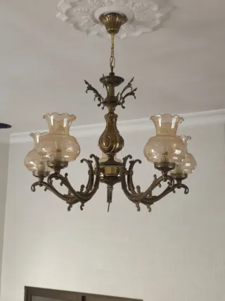 Lámpara de techo vintage dorada